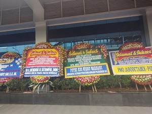Kementerian ATR/BPN Penuh Karangan Bunga, Beri Selamat untuk AHY