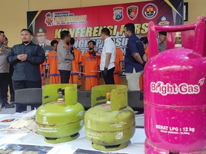 Komplotan Pengoplos Elpiji Melon di Sidoarjo Dibongkar, 6 Orang Ditangkap