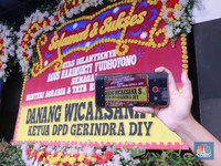 AHY Jadi Menteri, Kantor Kementerian ATR Dibanjiri Karangan Bunga