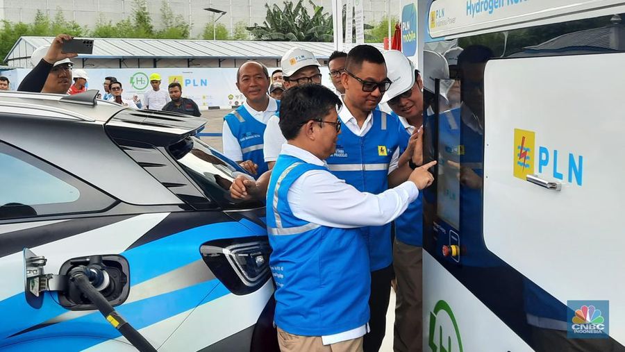 Peresmian Hydrogen Refueling Station (HRS) Pertama di Indonesia. (CNBC Indonesia/Firda Dwi Muliawati)