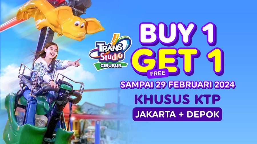 Promo tiket Trans Studio Cibubur beli satu gratis satu. (Dok. Trans Studio)