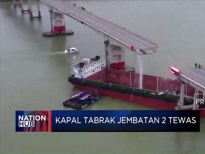 Video: Kapal Tabrak Jembatan di China, 2 Orang Tewas
