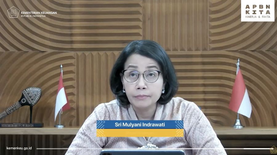 Menteri Keuangan Sri Mulyani Indrawati dalam Konfrensi Pers APBN KITA Edisi Februari 2024, Kamis (22/2/2024). (Tangkapan Layar Youtube Kemenkeu)