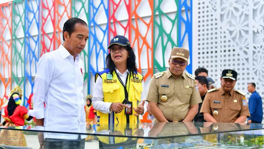Presiden Joko Widodo meresmikan Sistem Pengelolaan Air Limbah Domestik-Terpusat (SPALD-T) Losari, Kota Makassar, Provinsi Sulawesi Selatan. (Tangkapan layar Instagram @jokowi)
