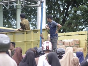 Pemkab Babar Gelar Pasar Murah, 8 Ton Beras Ludes Diserbu Warga Muntok