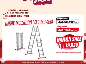 Full Senyum! Beli Tangga di Transmart Full Day Sale Hemat Rp 800 Ribuan