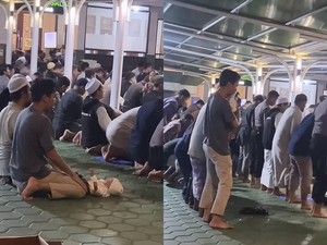 Viral Momen Ayah Gendong Anak Masih Bayi Saat Salat Bikin Netizen Ikut Haru