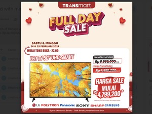 Sikat! TV LED 50 UHD Smart TV Diskon Jumbo di Transmart Full Day Sale