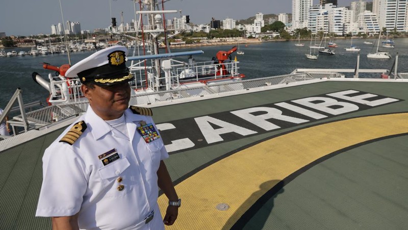 Kapal milik harta karun kapal Spanyol San Jose, tenggelam tahun 1708, tergeletak di dasar laut lepas Cartagena, Kolombia 10 Mei 2022. (Colombian Army/Handout via REUTERS)