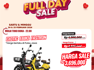 Sepeda Listrik di Transmart Full Day Sale Diskon Gede-gedean