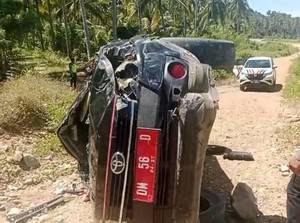 Mobil Camat Marisa di Pohuwato Terbalik gegara Hilang Kendali, Pengemudi Luka
