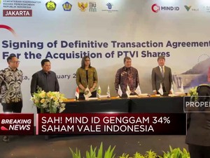 Video: Sah! MIND ID Genggam 34% Saham Vale Indonesia