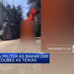 Video: Di Depan Kedubes Israel, Militer AS Bakar Diri Hingga Tewas