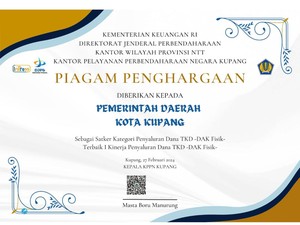 Pemkot Kupang Raih 3 TKD Award dari Kementerian Keuangan