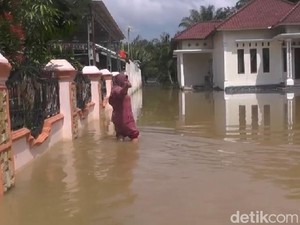 Hampir 2 Bulan Rumah Warga di Muaro Jambi Terendam Banjir, Aktivitas Terganggu