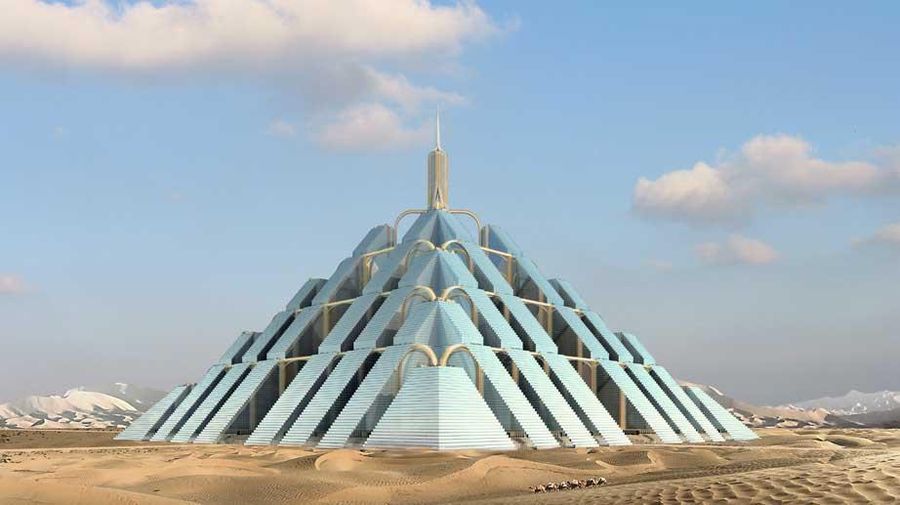 Dubai Bangun Piramid Terbesar di Dunia yakni piramida Ziggurat. (Facebook/Civil Engineering)