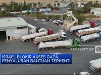 Israel Blokir Akses Gaza, Penyaluran Bantuan Terhenti