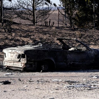 Potret Rumah-Mobil Hangus Terbakar Buntut Kebakaran Hutan Texas