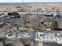 Potret Udara Rumah-Rumah Hangus & Rata dengan Tanah di Texas AS