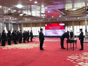 Pj Gubsu Lantik 14 Pejabat Eselon II dan III, Ini Daftarnya