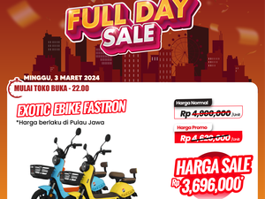 Sepeda Listrik di Transmart Full Day Diskon Jutaan Rupiah