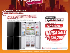 Kulkas Diskon Rp 3,4 Juta Nih Bu, Cuma di Transmart Full Day Sale