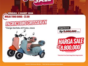 Beli Sepeda Listrik di Transmart Full Day Sale, Diskonnya Nggak Main-main!