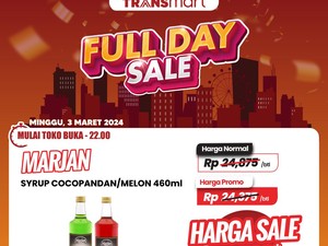 Persiapan buat Puasa, Sirup di Transmart Full Day Sale Murah Banget!