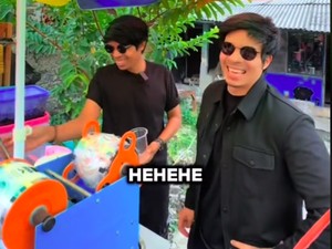 Atta Halilintar Temui Penjual Cappucino Cincau yang Mirip Dirinya