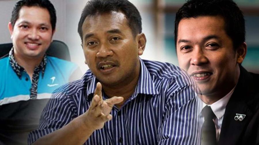 Kolase 3 legenda badminton Indonesia. Ist