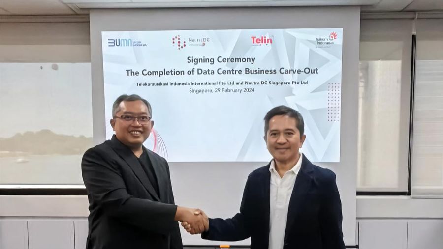PT Telkom Indonesia (Persero) Tbk (Telkom) melalui anak usahanya yang berfokus pada bisnis data center, NeutraDC (Telkom Data Ekosistem), telah menyelesaikan proses konsolidasi data center yang sebelumnya dikelola Telin Singapore pada Kamis pekan lalu (29/2/2024). (Dok. PT Telkom Indonesia)