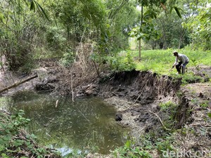 Warga Ngawi Keluhkan Lahan Pertaniannya Longsor Tergerus Banjir