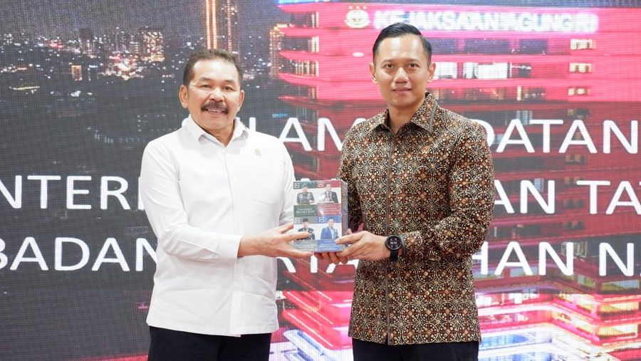 Jaksa Agung ST Burhanuddin dan Menteri ATR/Kepala BPN AHY, dok: Kejagung