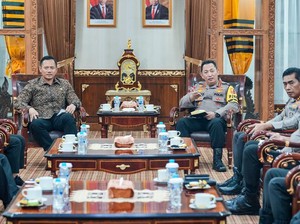 Menteri AHY Temui Kapolri di Mabes Polri, Ini yang Dibahas