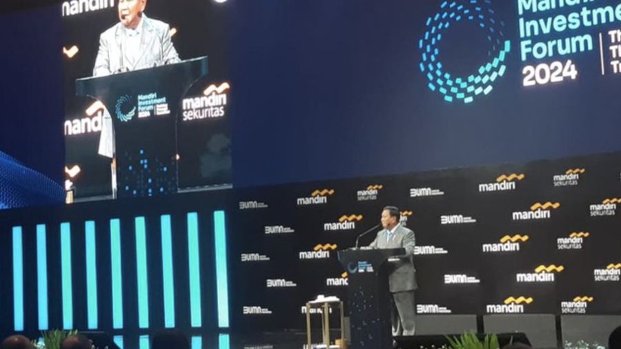 Prabowo Subianto di Mandiri Investment Forum (Foto: Achmad Dwi Afriyadi/detikcom)