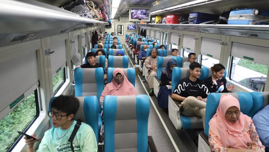 Ilustrasi penumpang kereta lebaran. (Dok. KAI)