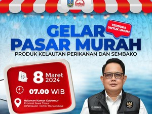Besok Pemprov Jatim Gelar Pasar Murah di Kantor Gubernur, Catat Waktunya
