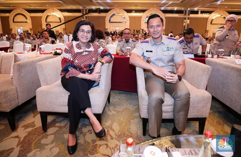 Menteri Keuangan Sri Mulyani dan Menteri ATR/BPN Agus Harimurti Yudhoyono Menteri Keuangan Sri Mulyani dan Menteri ATR/BPN Agus Harimurti Yudhoyono (Ist Kiki Maulana/Kementerian ATR/BPN)