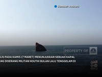 Video: Diserang Houthi, Kapal Kargo Inggris Tenggelam di Laut Merah