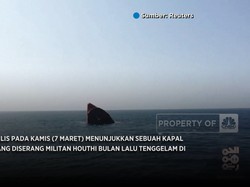 Video: Diserang Houthi, Kapal Kargo Inggris Tenggelam di Laut Merah