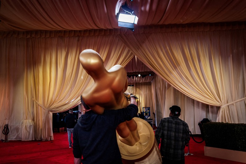 Suasana persiapan jelang Academy Awards ke-96 atau Oscars 2024 di Dolby Theatre, Los Angeles, California, Amerika Serikat, Sabtu (9/3/2024). (REUTERS/Maye-E Wong) Suasana persiapan jelang Academy Awards ke-96 atau Oscars 2024 di Dolby Theatre, Los Angeles, California, Amerika Serikat, Sabtu (9/3/2024). (REUTERS/Maye-E Wong)