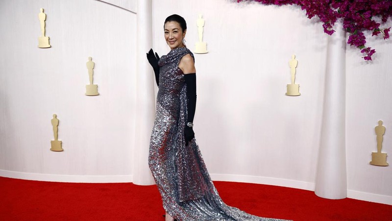 Emma Stone tiba di Oscar pada Minggu, 10 Maret 2024, di Teater Dolby di Los Angeles. (Photo by Jordan Strauss/Invision/AP)