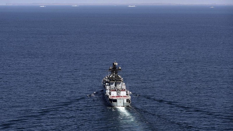 Iran akan memulai latihan angkatan laut gabungan dengan Rusia dan China di bagian utara Samudera Hindia, kata media pemerintah Selasa (12/3). (Iranian Army via AP)