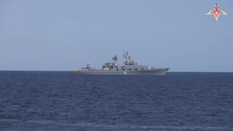 Iran akan memulai latihan angkatan laut gabungan dengan Rusia dan China di bagian utara Samudera Hindia, kata media pemerintah Selasa (12/3). (Iranian Army via AP) Iran akan memulai latihan angkatan laut gabungan dengan Rusia dan China di bagian utara Samudera Hindia, kata media pemerintah Selasa (12/3). (Iranian Army via AP)