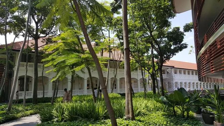 Capella Hotel, Sentosa Island, Singapura jadi tempat Taylor Swift menginap selama konser di Singapura. (AFP/ROSLAN RAHMAN)