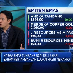 Harga Emas Tumbang Usai Reli 9 Hari, Saham Emiten Logam Masih Menarik?