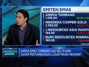 Harga Emas Tumbang Usai Reli 9 Hari, Saham Emiten Logam Masih Menarik?