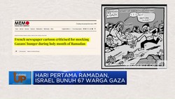 Karikatur Koran Prancis Olok-Olok Kelaparan Warga Gaza Saat Ramadan