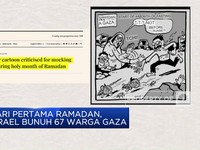 Karikatur Koran Prancis Olok-Olok Kelaparan Warga Gaza Saat Ramadan