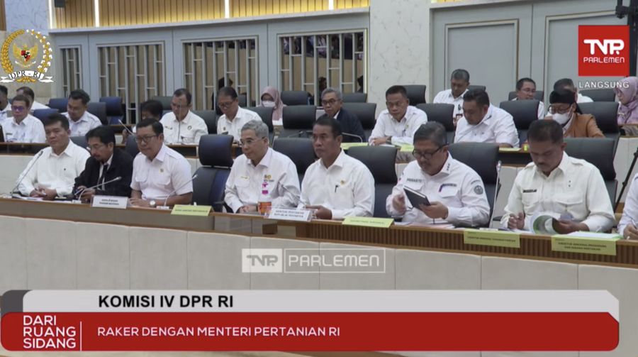 Komisi IV DPR RI raker dengan Mentan di Gedung DPR RI, Senayan Jakarta, Rabu (13/3/2024). (Tangkapan layar Youtube DPR RI)